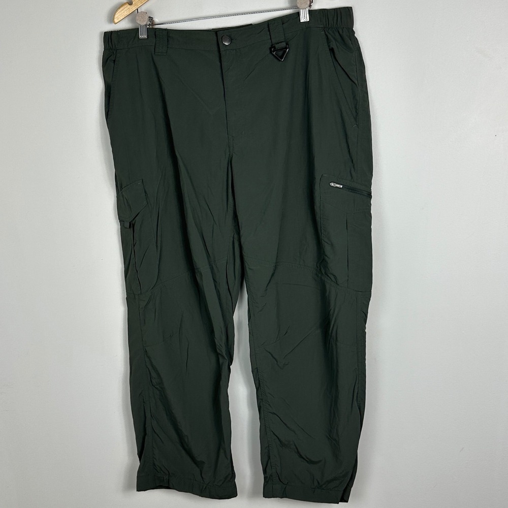 Columbia PFG Green Omni-Shade Sun Protection Cargo Straight‎ Pants Mens 40 x 30